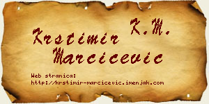 Krstimir Marčićević vizit kartica
